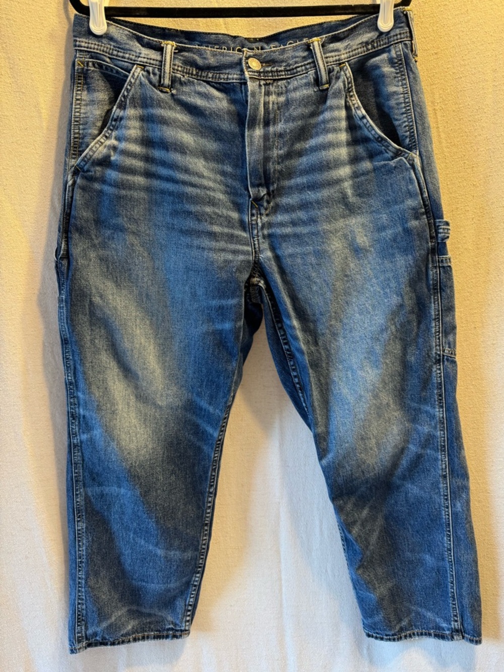 American Eagle Outfitters Men's Blue Denim Carpenter Jeans